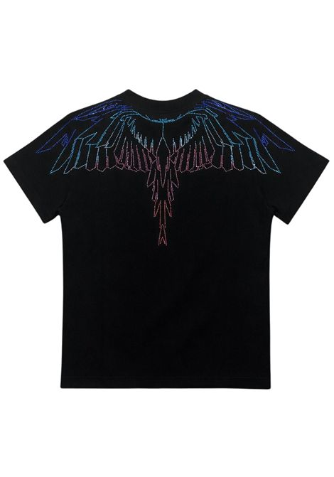 Black cotton T-shirt for girls MARCELO BURLON | S6CMJGTH110NERO